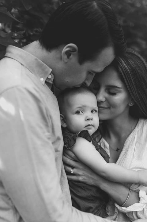 loving couple and child